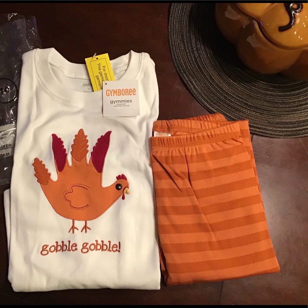 Gymboree pajama set pants long sleeve Thanksgiving